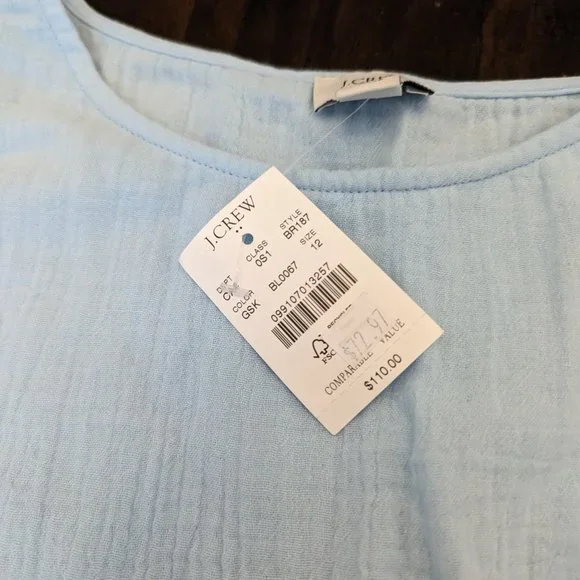 J.Crew Factory Belted Gauze Midi Dress - Picture 10 of 11